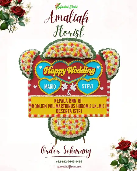 Papan Bunga Pernikahan Penakir
